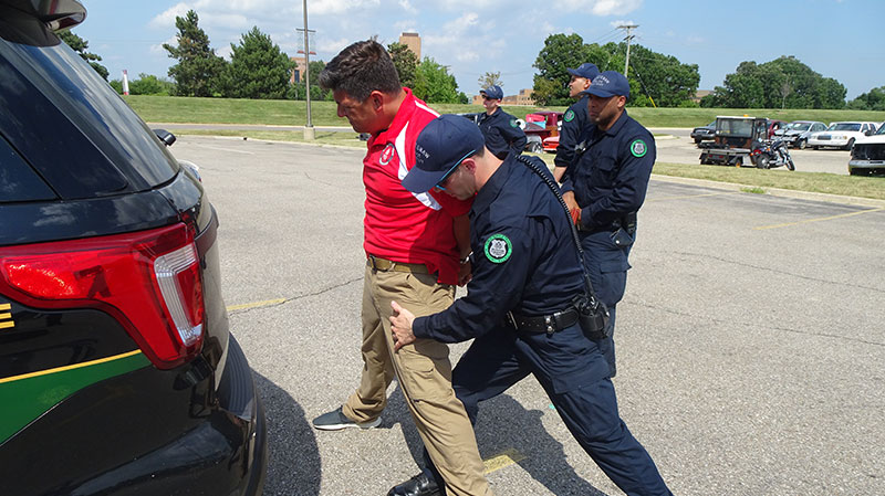 police academy students in training