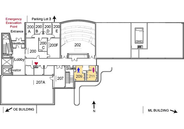 Great Lakes Regional Training Center second floor map