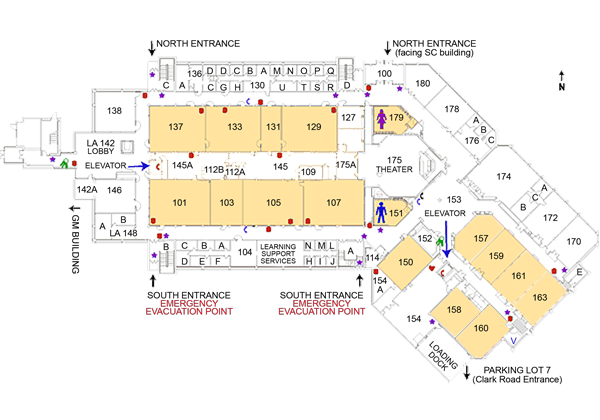 Crane Liberal Arts & Science first floor map