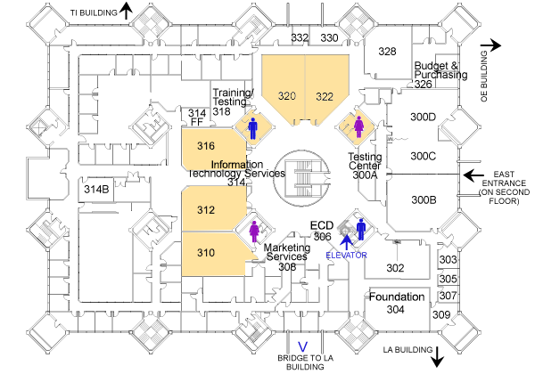 Student Center Building third floor map