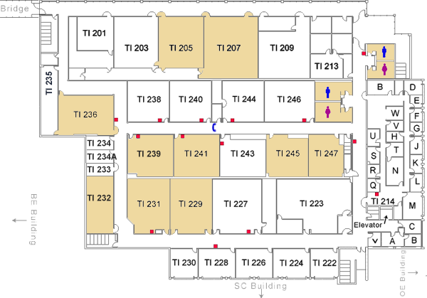 Technical and Industrial Building second floor map