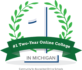 #1 two-year online college in Michigan