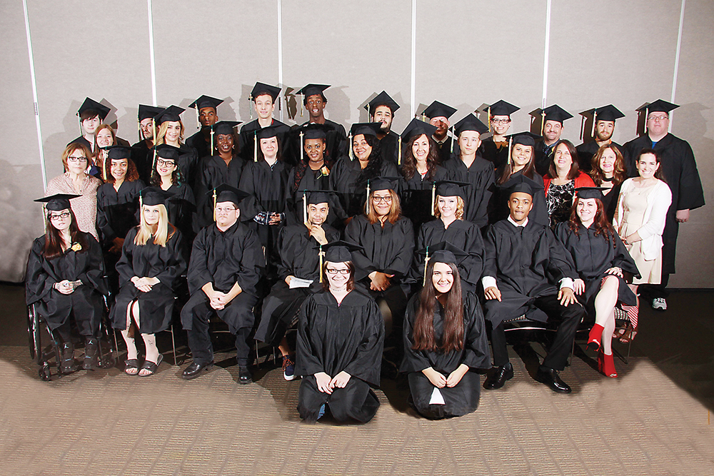 Members of the Class of 2017 who participated in the WCC Adult Transitions GED Pathways recognition ceremony. (Photo by David Rozian)