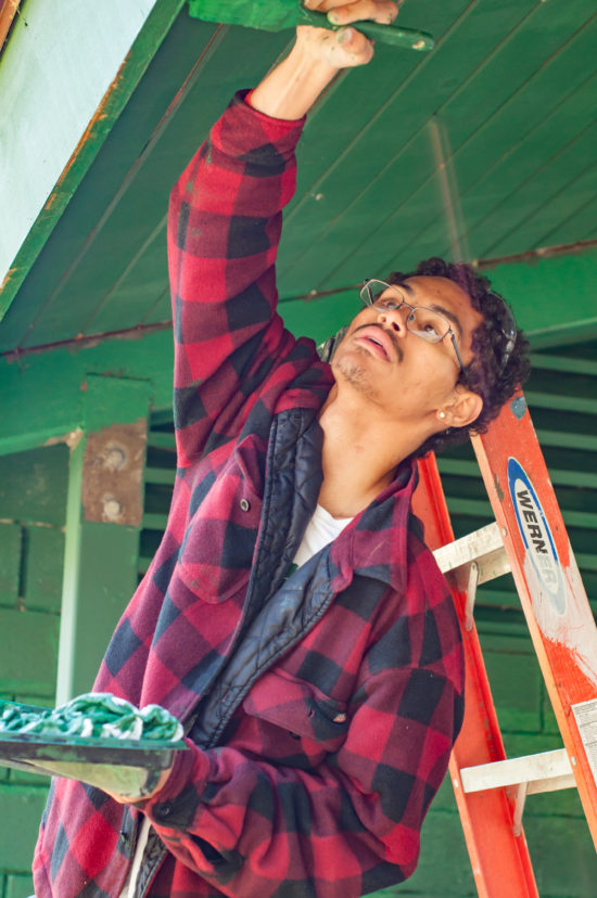 Casey Fox, 20, says he cried when he was accepted into the 22-week YouthBuild construction skills program at WCC. (Photo by Jessica Bibbee)