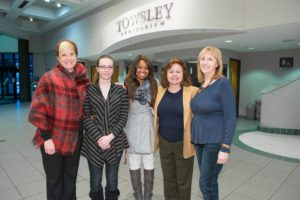 From left, WCC faculty member Jill Jepsen, WCC students Michaela Burton and Janice Self, WCC faculty member Belinda McGuire, and WCC student Tatiana Kondrashova. (Photo by Steve Kuzma)