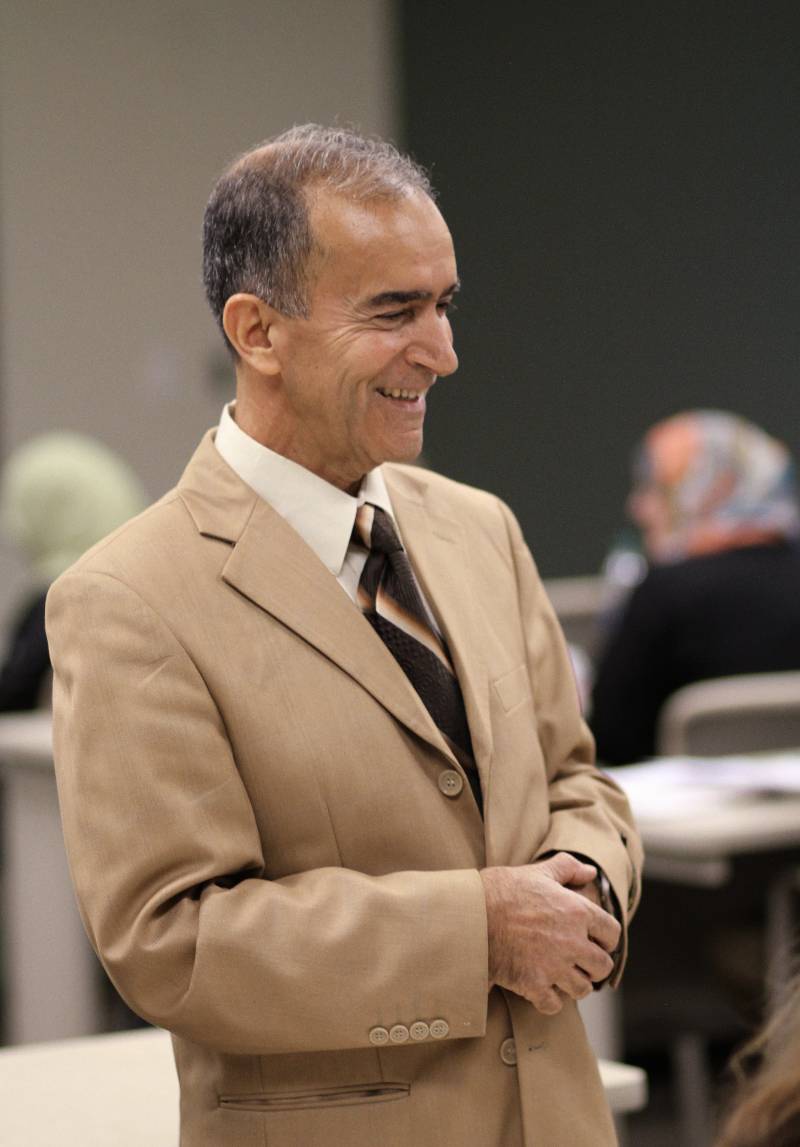 Photo By Lynn Monson WCC Instructor Sabri Hummadi Alhussein in his classroom.