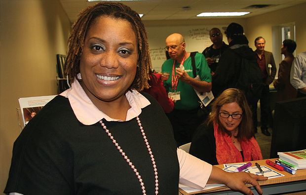 Dr. Kimberly Hurns, interim dean of business and computer technologies, led the development of the Entrepreneurship Center. More than 120 people attended the Open House on Oct. 30.