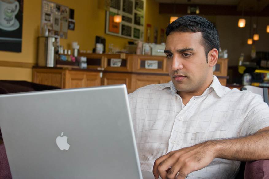 student on laptop